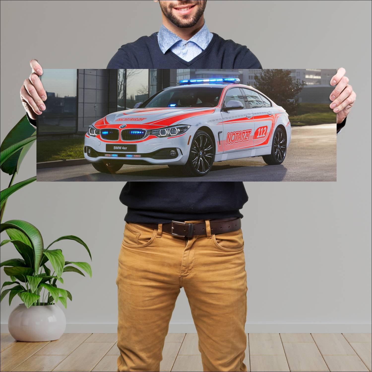 Cuadro grande 30x80cm 2017 bmw 4 series gran coupe 501 Bmw