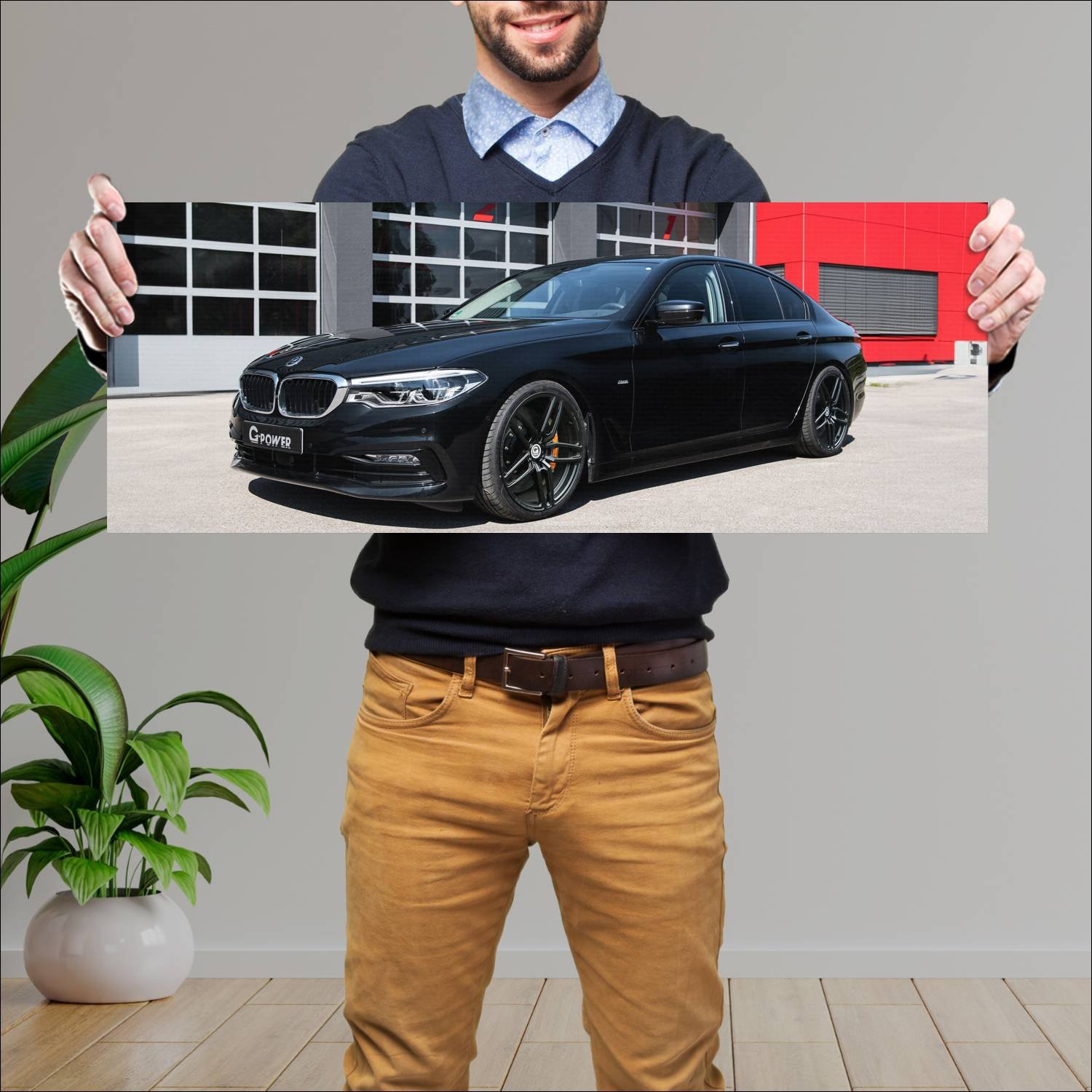 Cuadro grande 30x80cm 2017 bmw 5 series by g power 506 Bmw