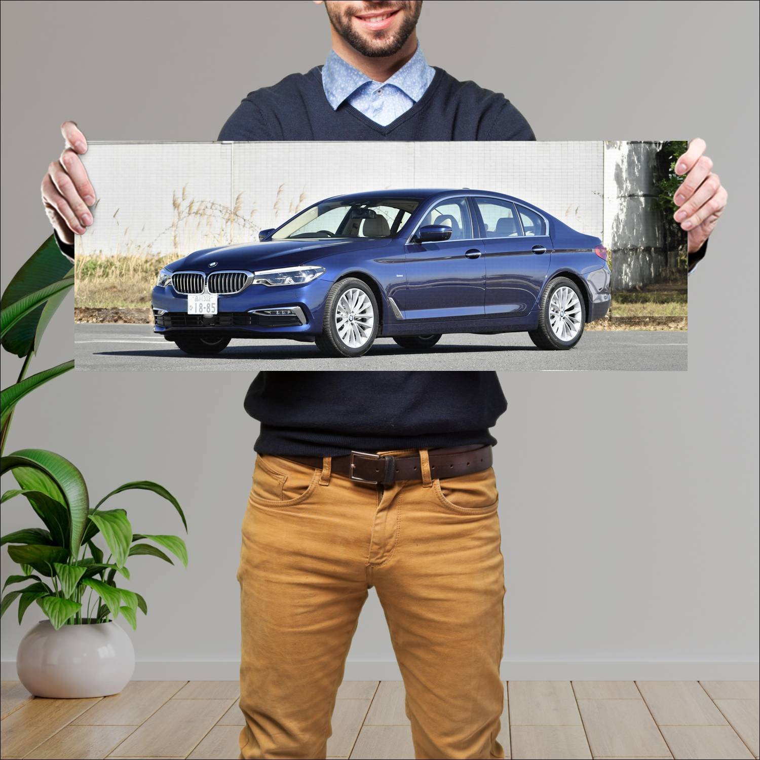 Cuadro grande 30x80cm 2017 bmw 5 series jp auto 507 Bmw