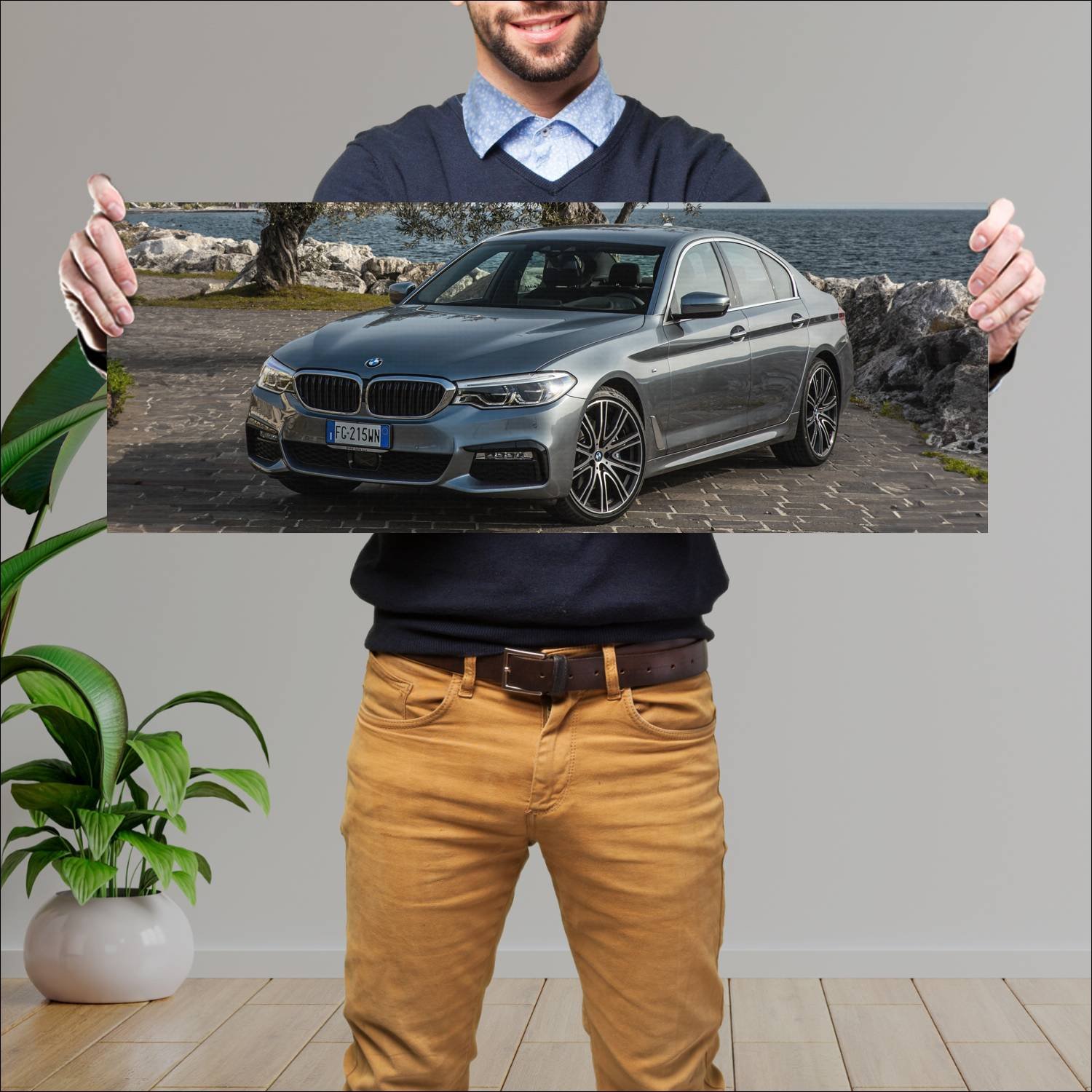 Cuadro grande 30x80cm 2017 bmw 5 series m sport 63 509 Bmw