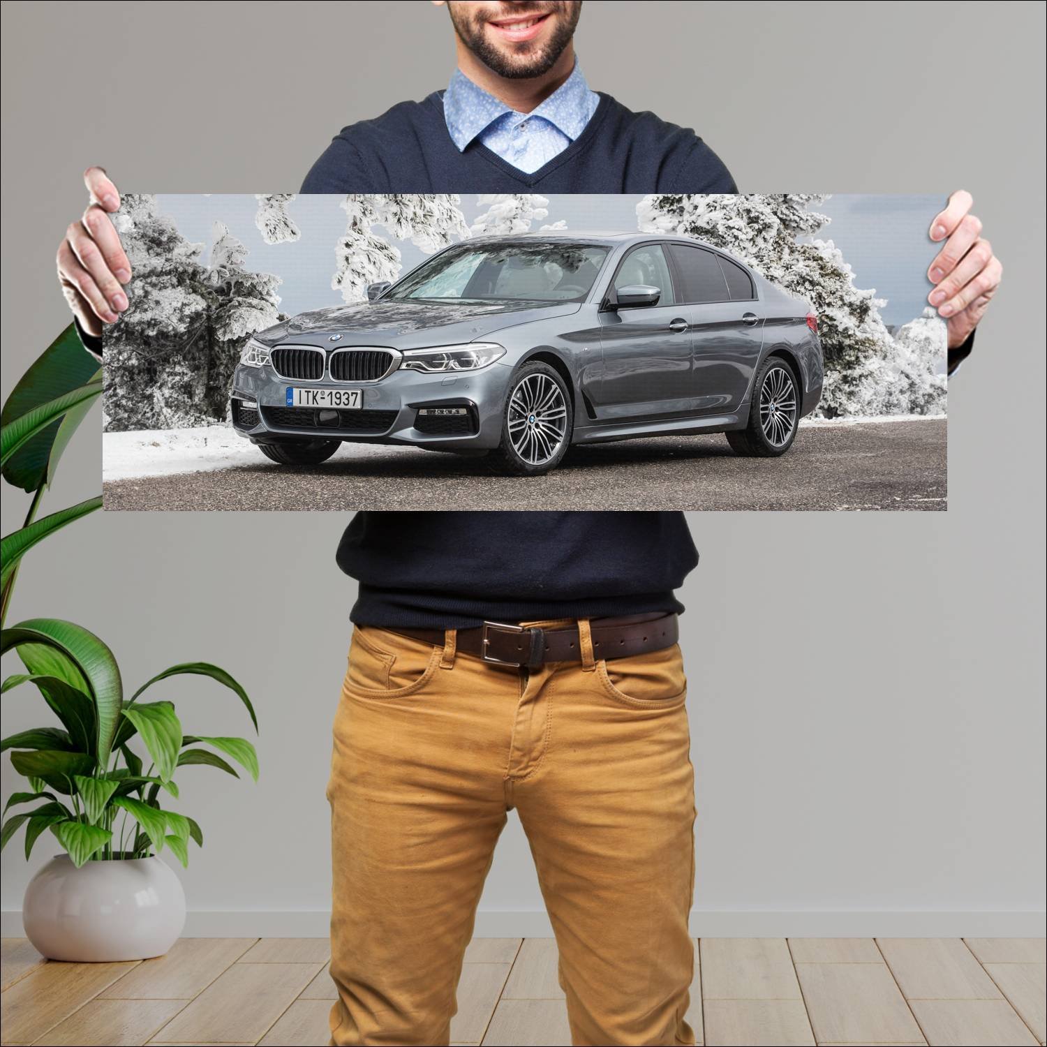 Cuadro grande 30x80cm 2017 bmw 5 series m sport 64 510 Bmw