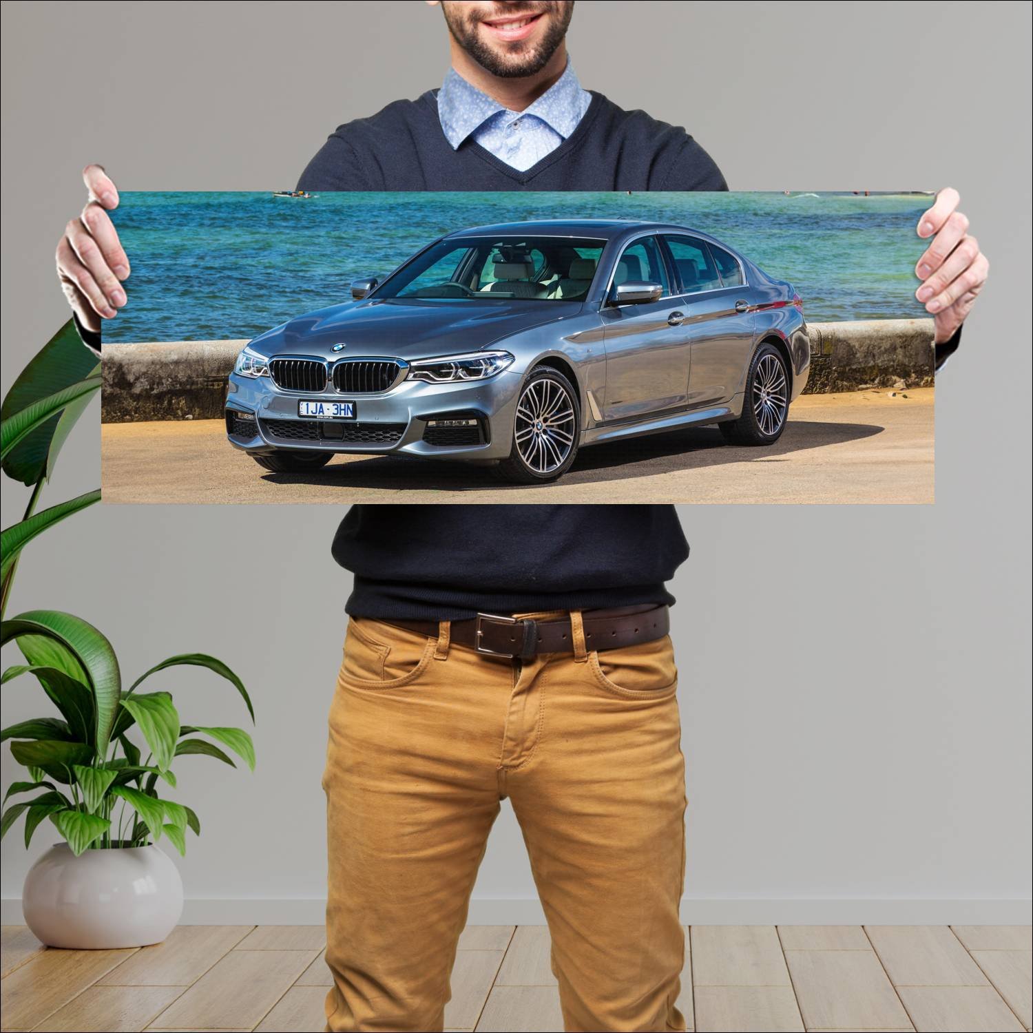 Cuadro grande 30x80cm 2017 bmw 5 series m sport au 511 Bmw