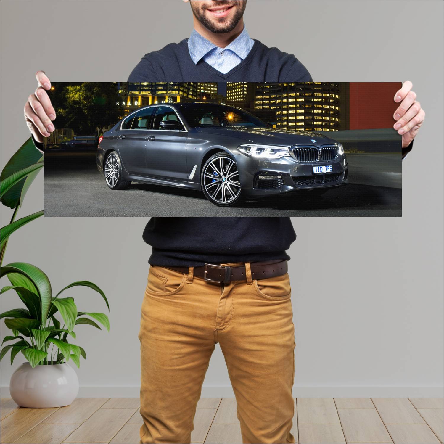 Cuadro grande 30x80cm 2017 bmw 5 series m sport au 512 Bmw