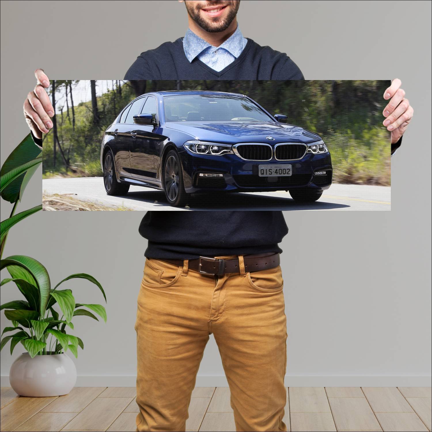 Cuadro grande 30x80cm 2017 bmw 5 series m sport br 513 Bmw