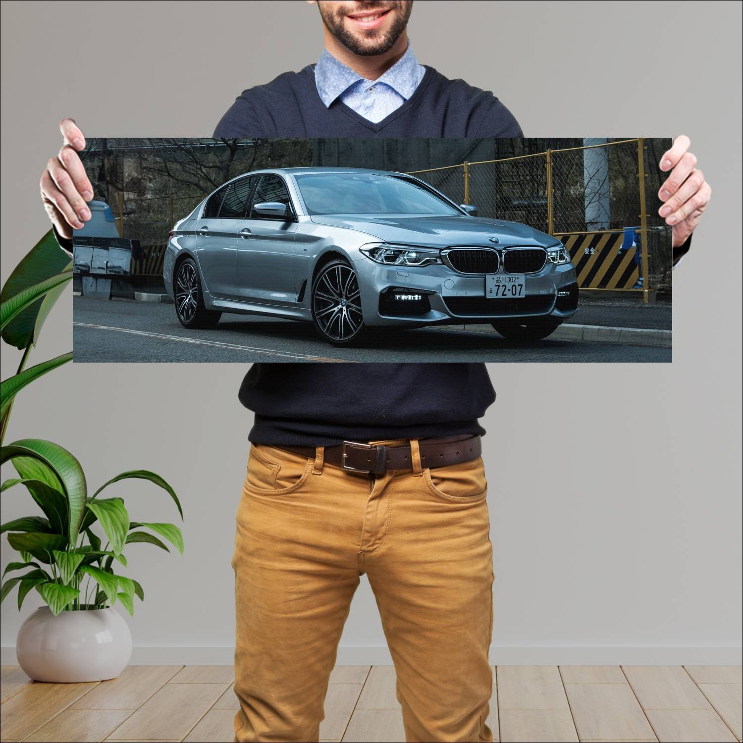 Cuadro grande 30x80cm 2017 bmw 5 series m sport jp 514 Bmw