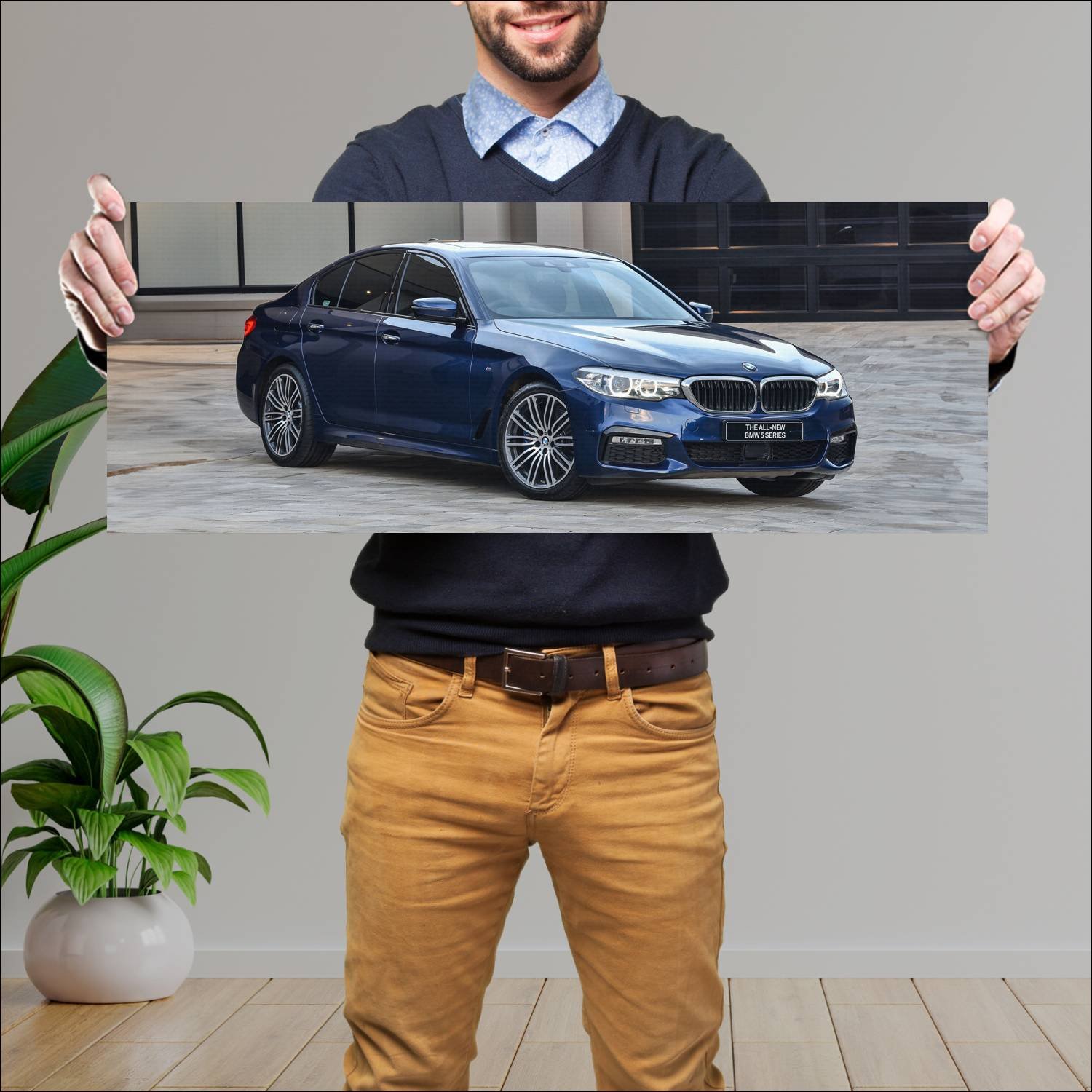 Cuadro grande 30x80cm 2017 bmw 5 series m sport za 518 Bmw