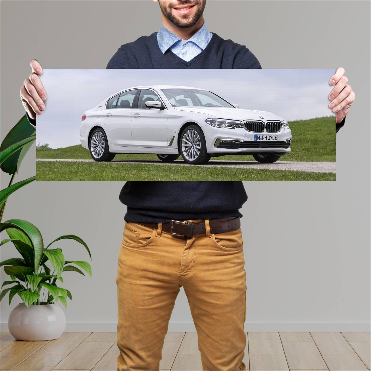 Cuadro grande 30x80cm 2017 bmw 5 series plug in hy 520 Bmw