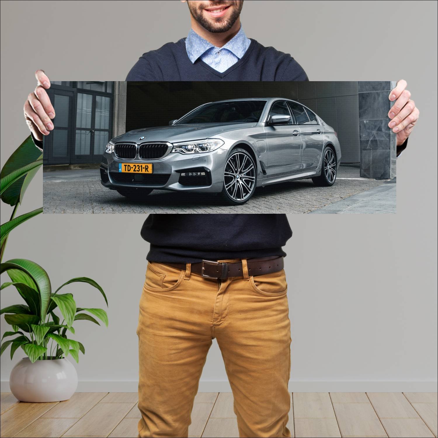 Cuadro grande 30x80cm 2017 bmw 5 series plug in hy 522 Bmw