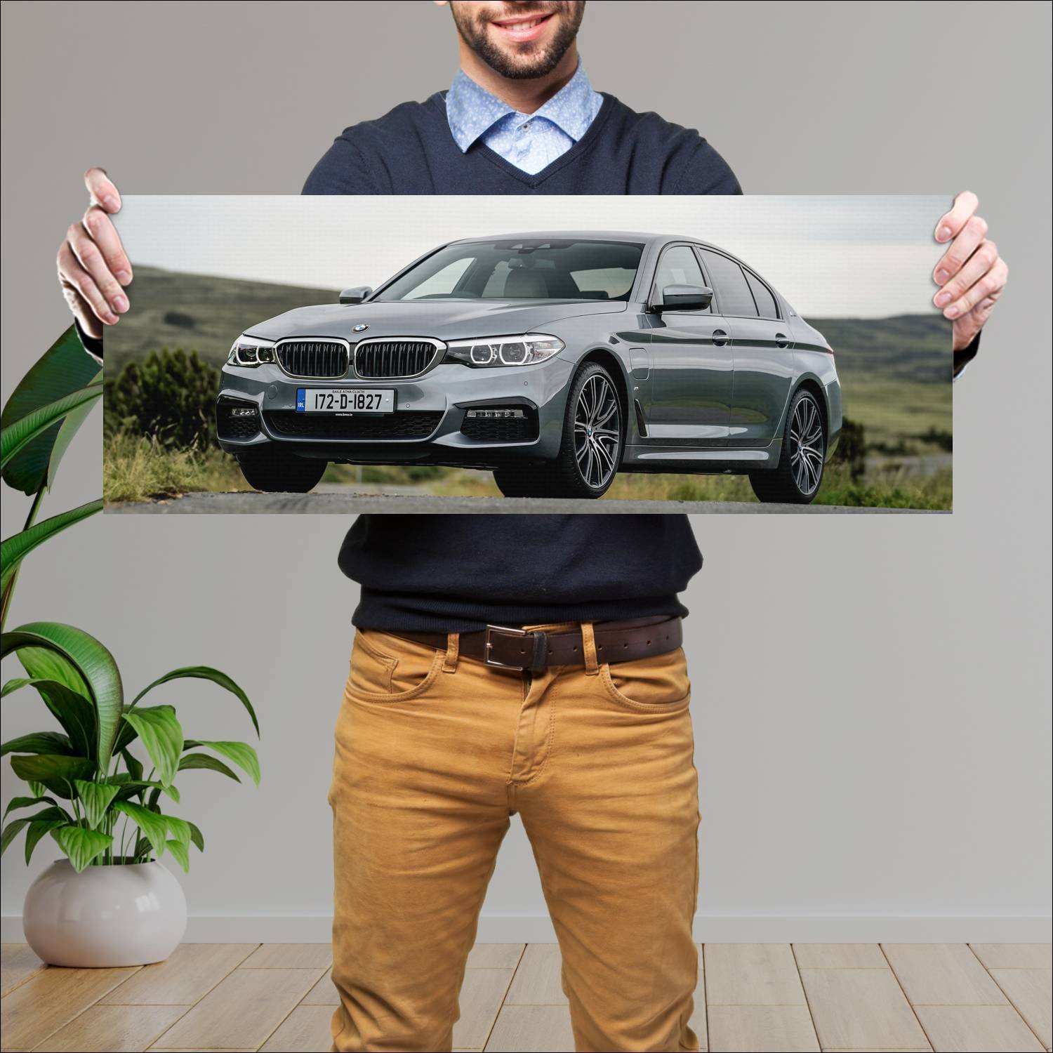 Cuadro grande 30x80cm 2017 bmw 5 series plug in hy 525 Bmw