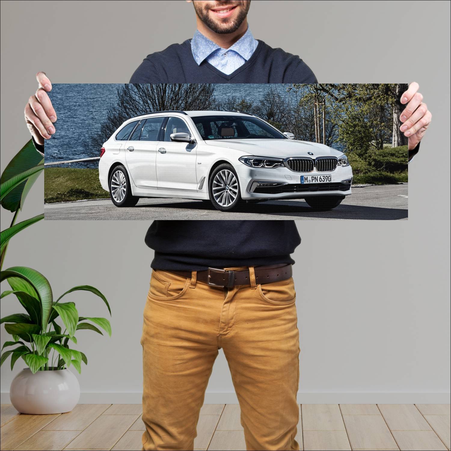 Cuadro grande 30x80cm 2017 bmw 5 series touring 65 526 Bmw