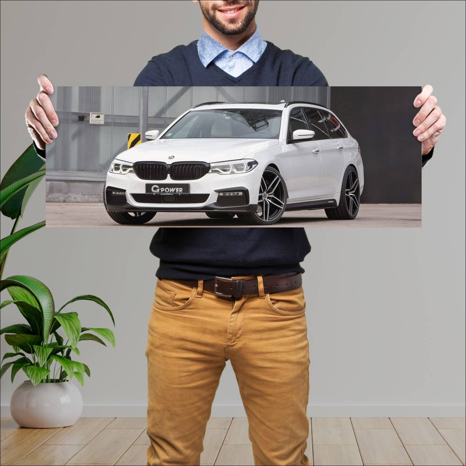 Cuadro grande 30x80cm 2017 bmw 5 series touring by 529 Bmw