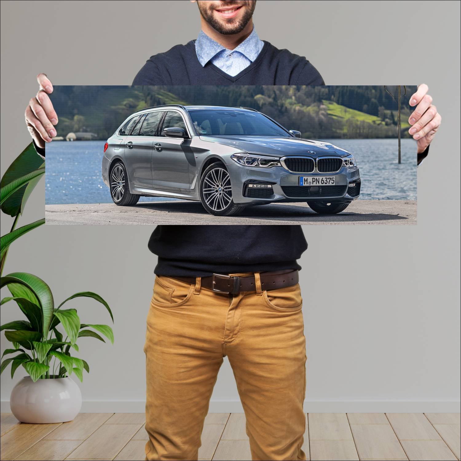 Cuadro grande 30x80cm 2017 bmw 5 series touring m 531 Bmw