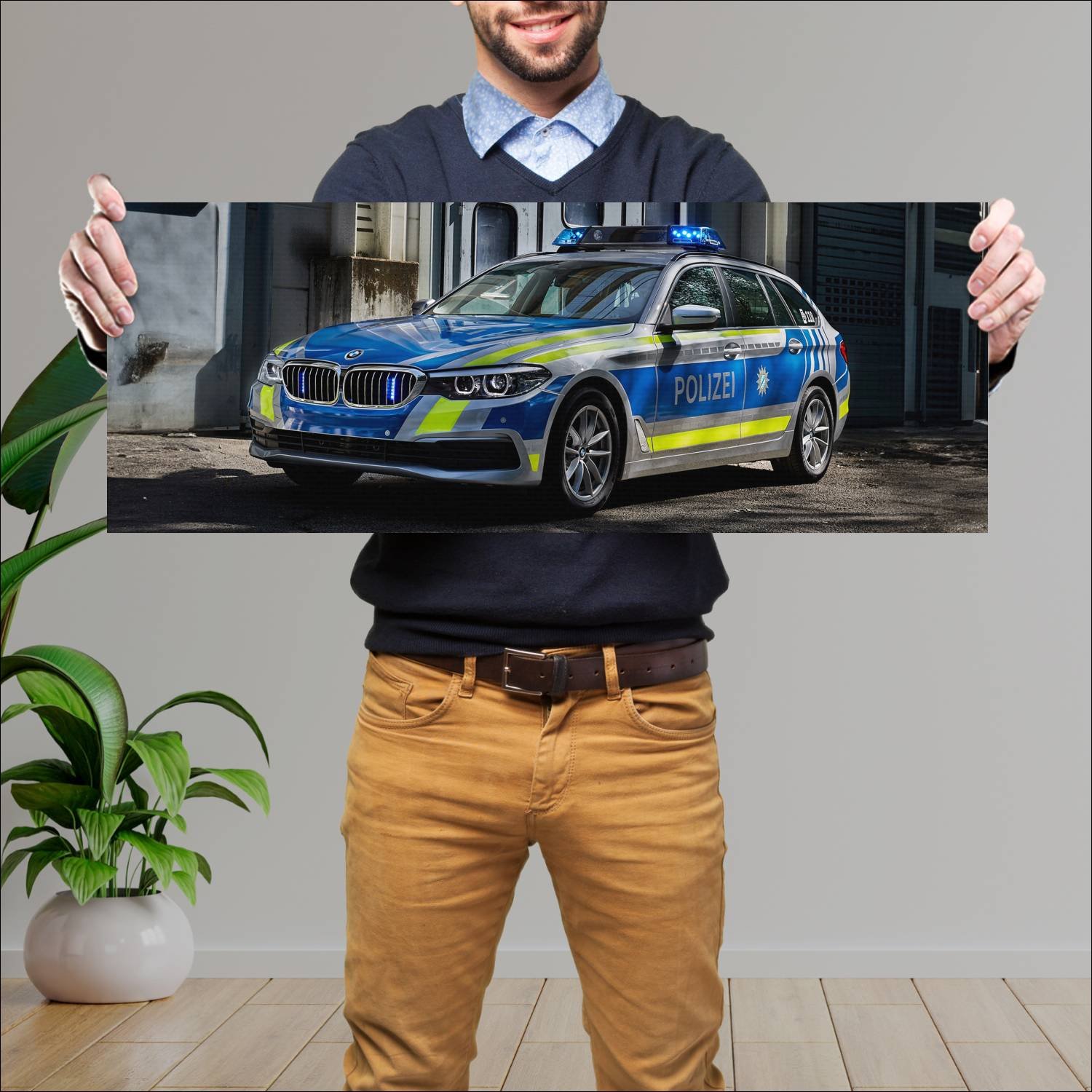 Cuadro grande 30x80cm 2017 bmw 5 series touring po 533 Bmw