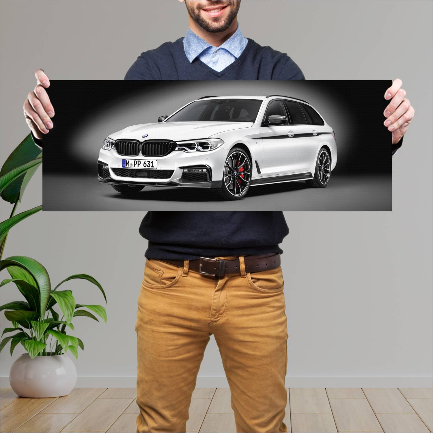 Cuadro grande 30x80cm 2017 bmw 5 series touring wi 534 Bmw