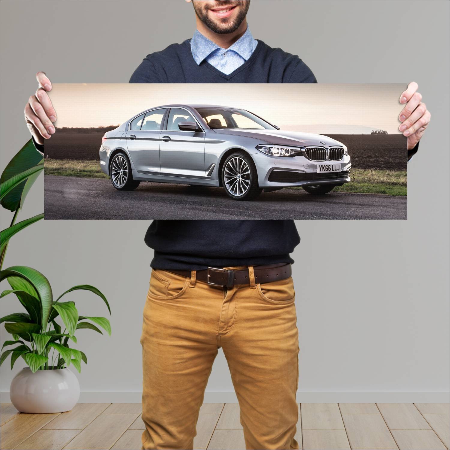 Cuadro grande 30x80cm 2017 bmw 5 series uk auto 535 Bmw