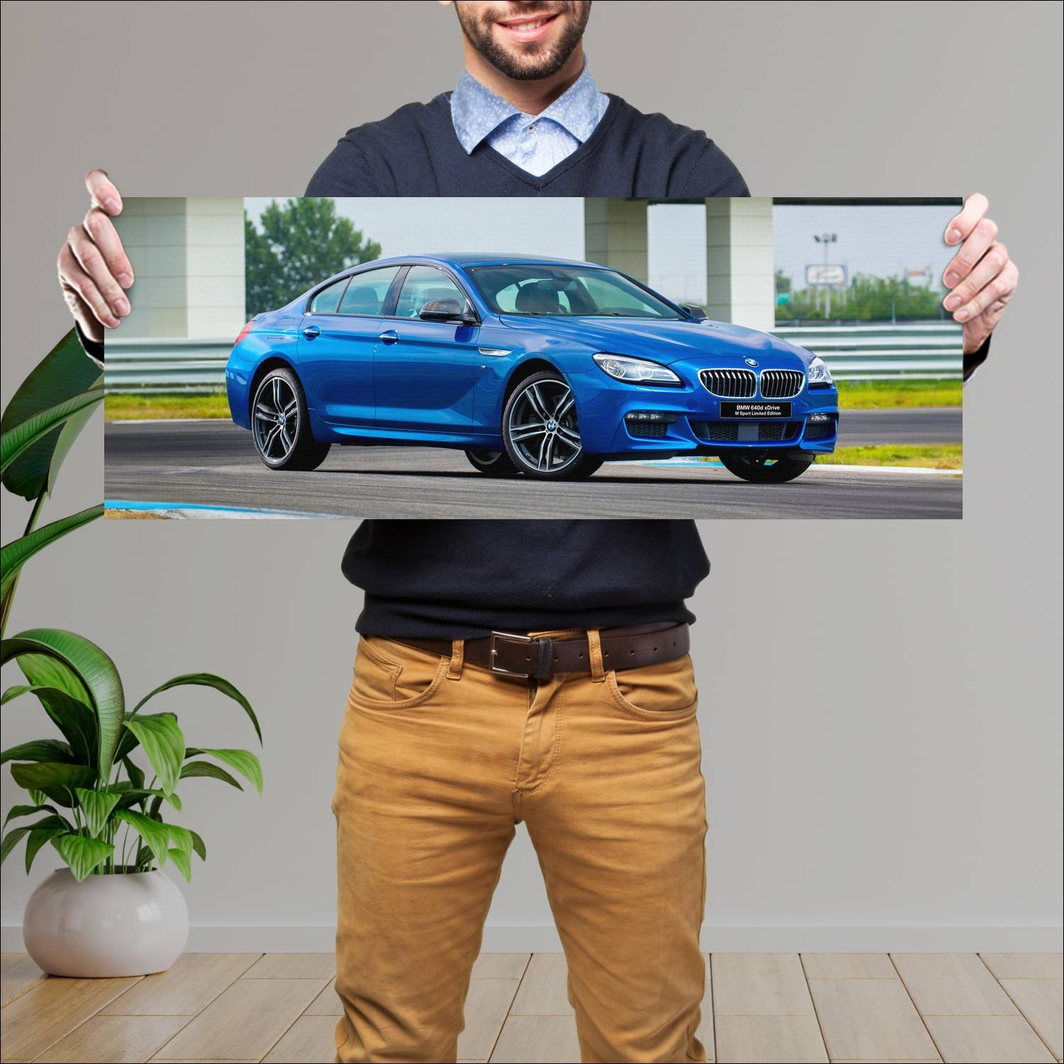 Cuadro grande 30x80cm 2017 bmw 6 series gran coupe 537 Bmw