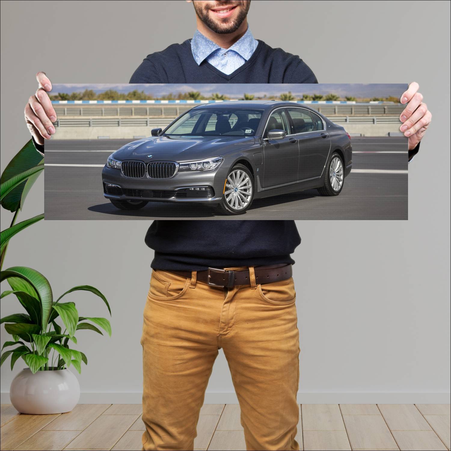 Cuadro grande 30x80cm 2017 bmw 7 series plug in hy 544 Bmw