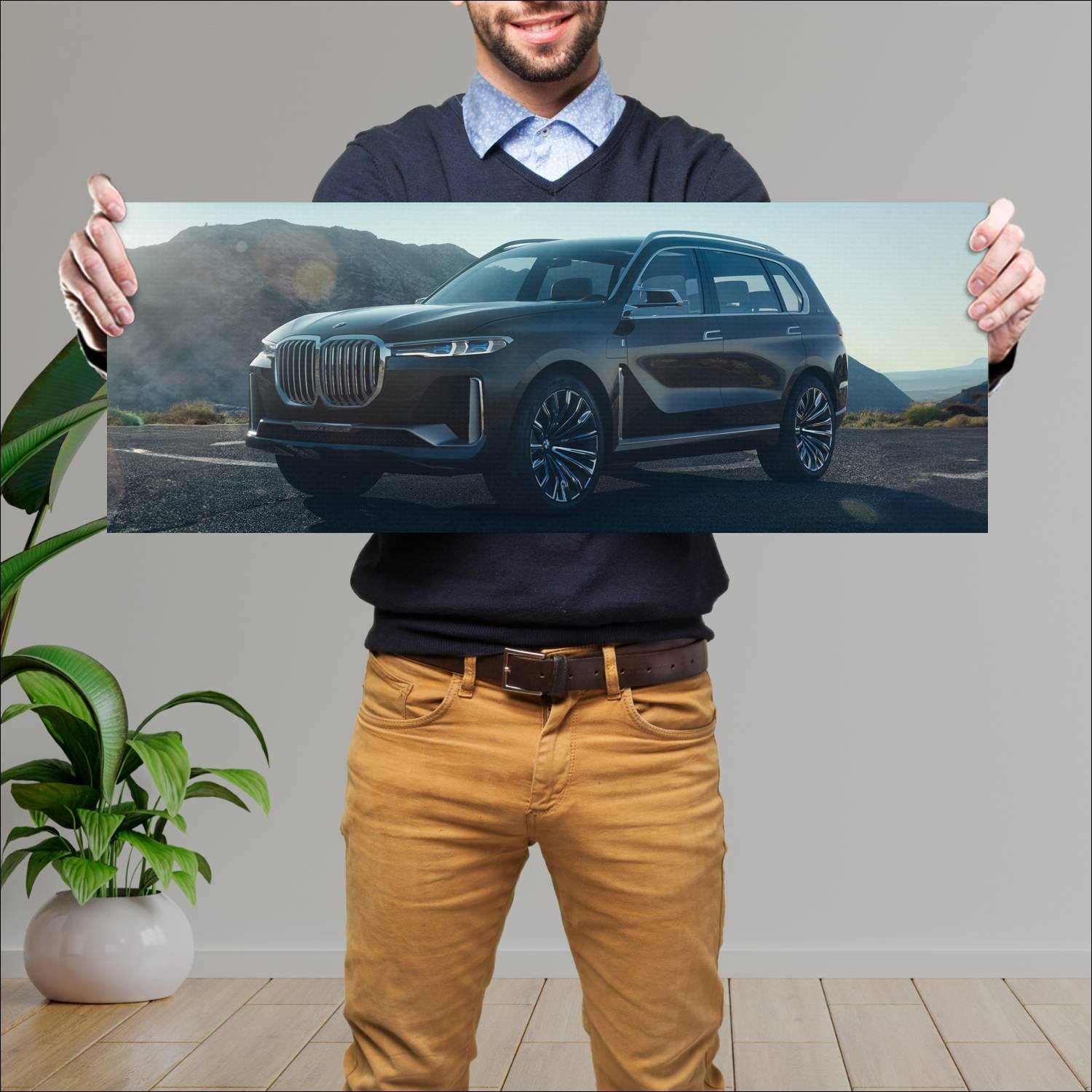 Cuadro grande 30x80cm 2017 bmw concept x7 iperform 547 Bmw