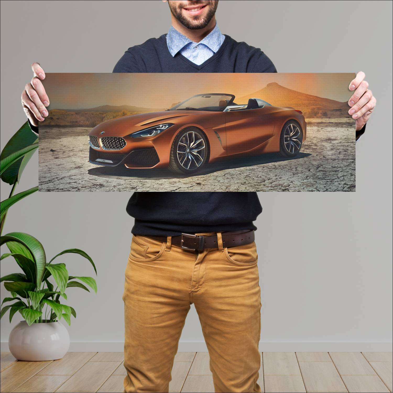 Cuadro grande 30x80cm 2017 bmw concept z4 auto 548 Bmw