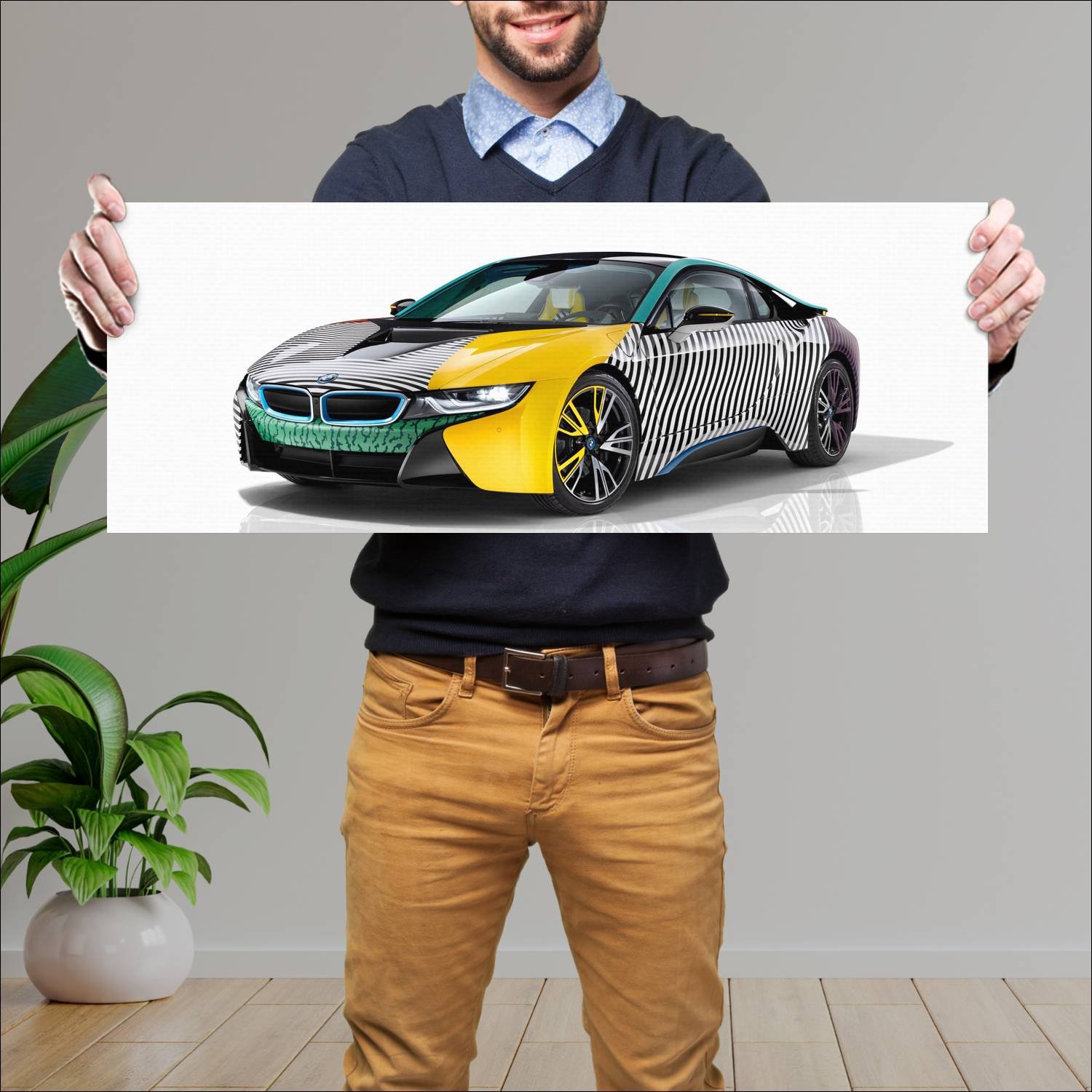 Cuadro grande 30x80cm 2017 bmw i8 memphisstyle edi 551 Bmw