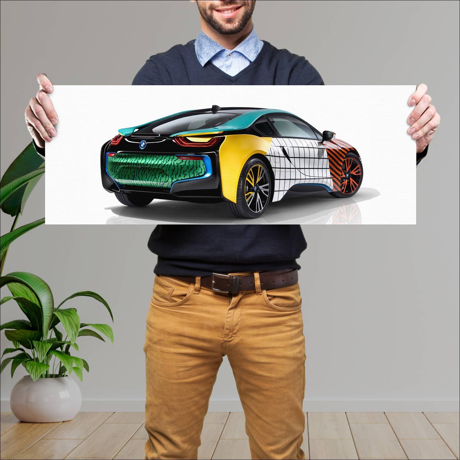 Cuadro grande 30x80cm 2017 bmw i8 memphisstyle edi 552 Bmw