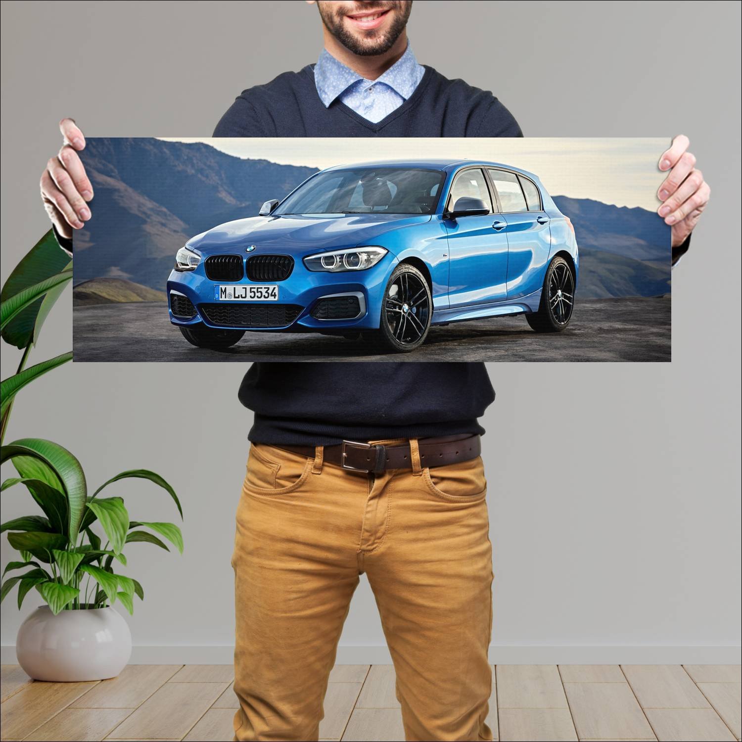 Cuadro grande 30x80cm 2017 bmw m140i shadow editio 558 Bmw