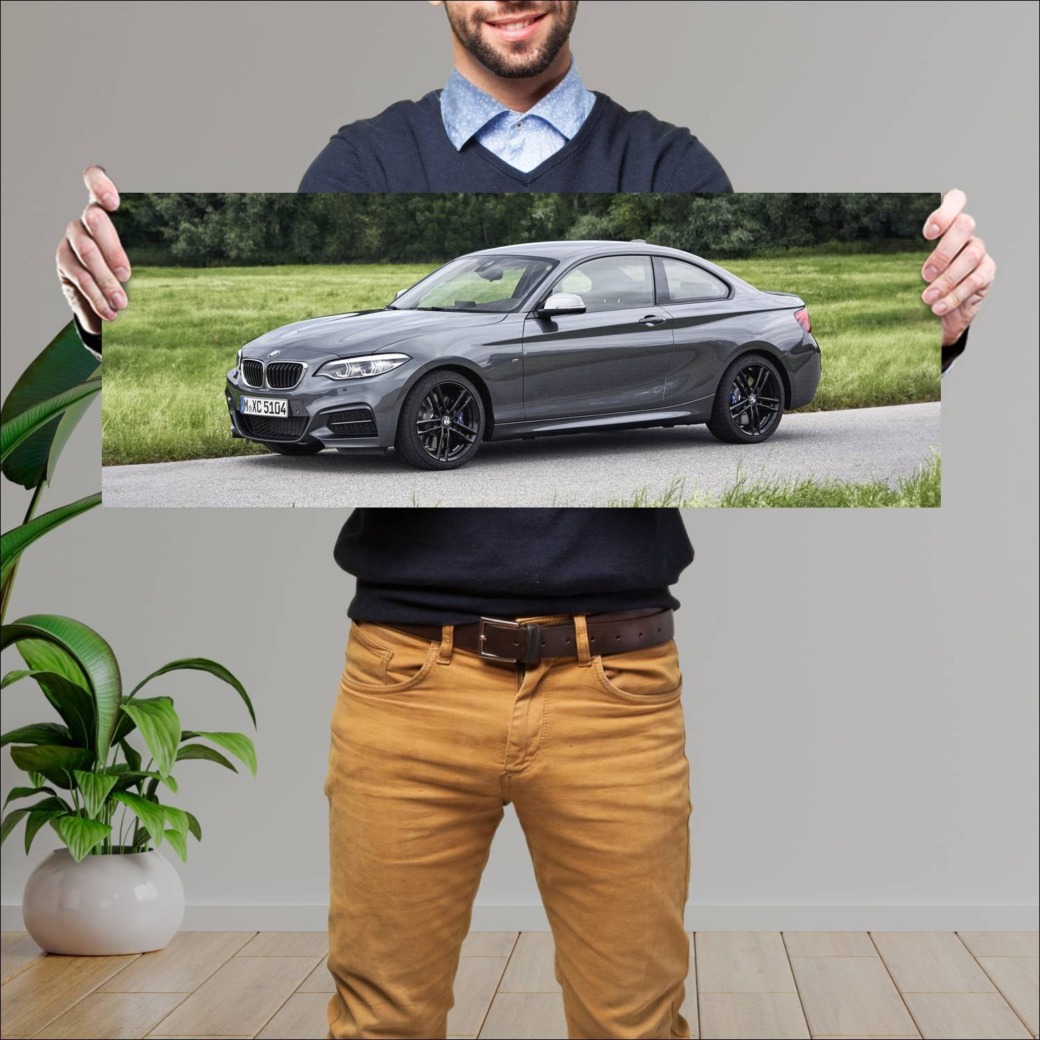 Cuadro grande 30x80cm 2017 bmw m240i coupe auto 565 Bmw