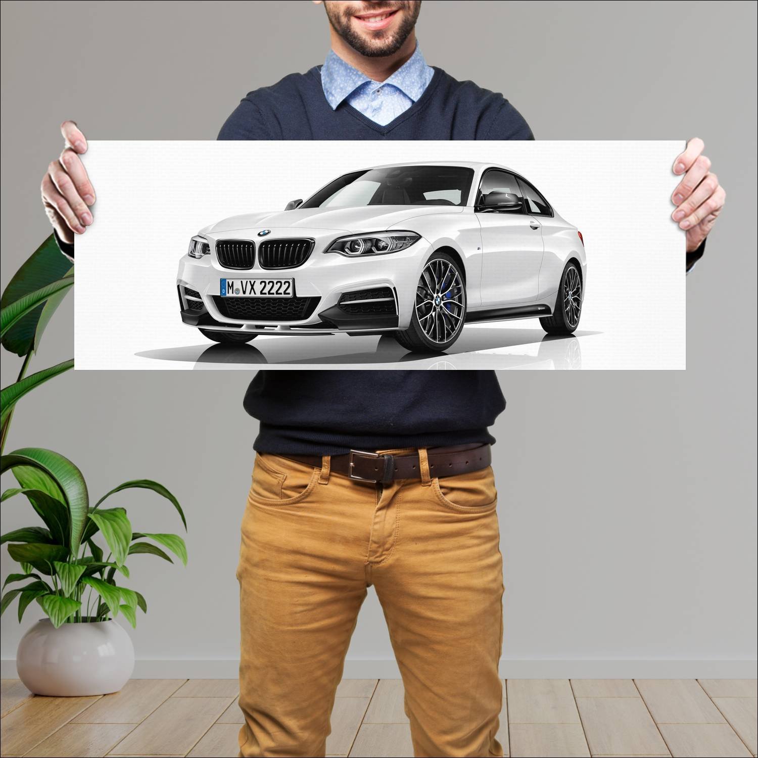 Cuadro grande 30x80cm 2017 bmw m240i coupe m perfo 566 Bmw