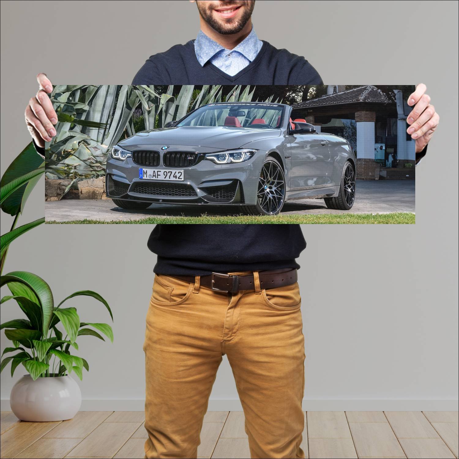 Cuadro grande 30x80cm 2017 bmw m4 convertible with 569 Bmw