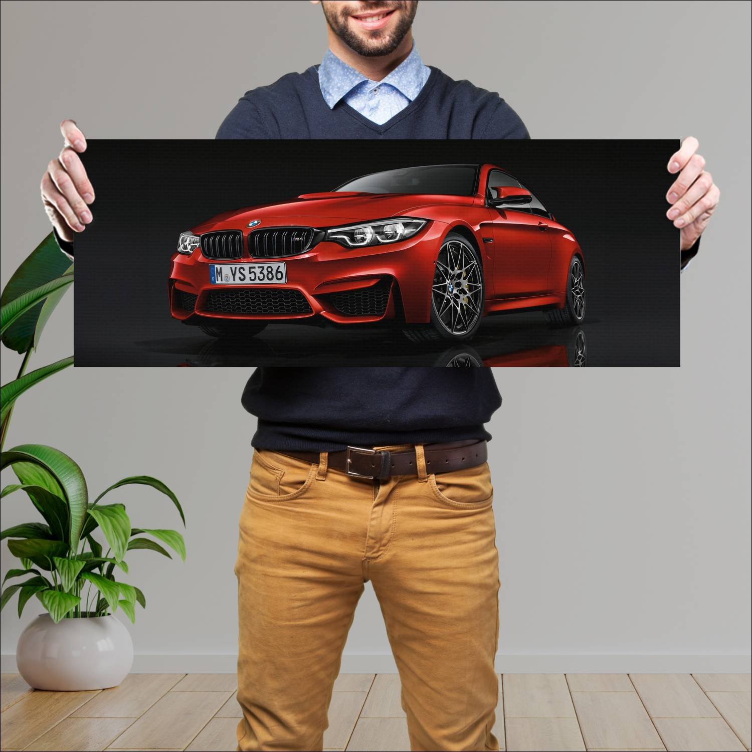 Cuadro grande 30x80cm 2017 bmw m4 coupe auto 570 Bmw