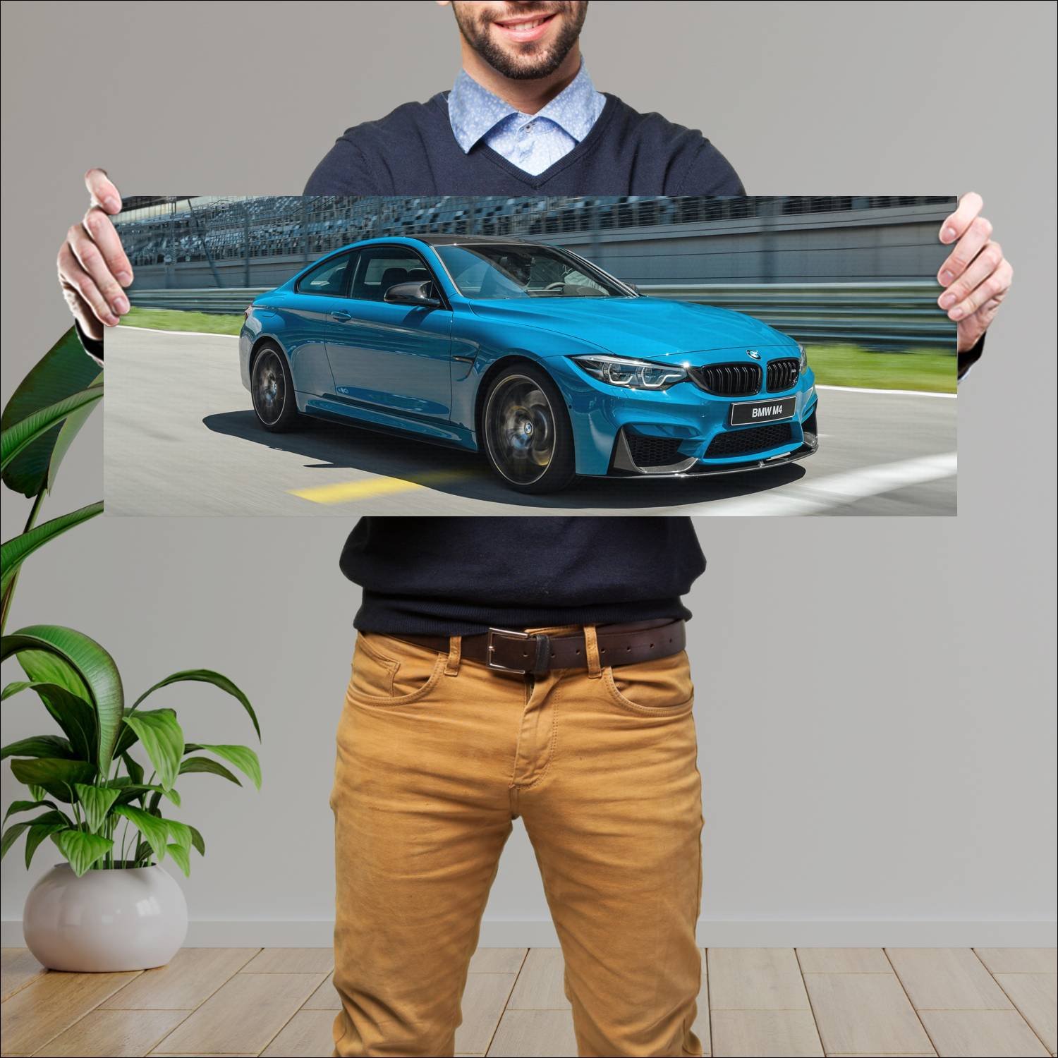 Cuadro grande 30x80cm 2017 bmw m4 coupe competitio 572 Bmw