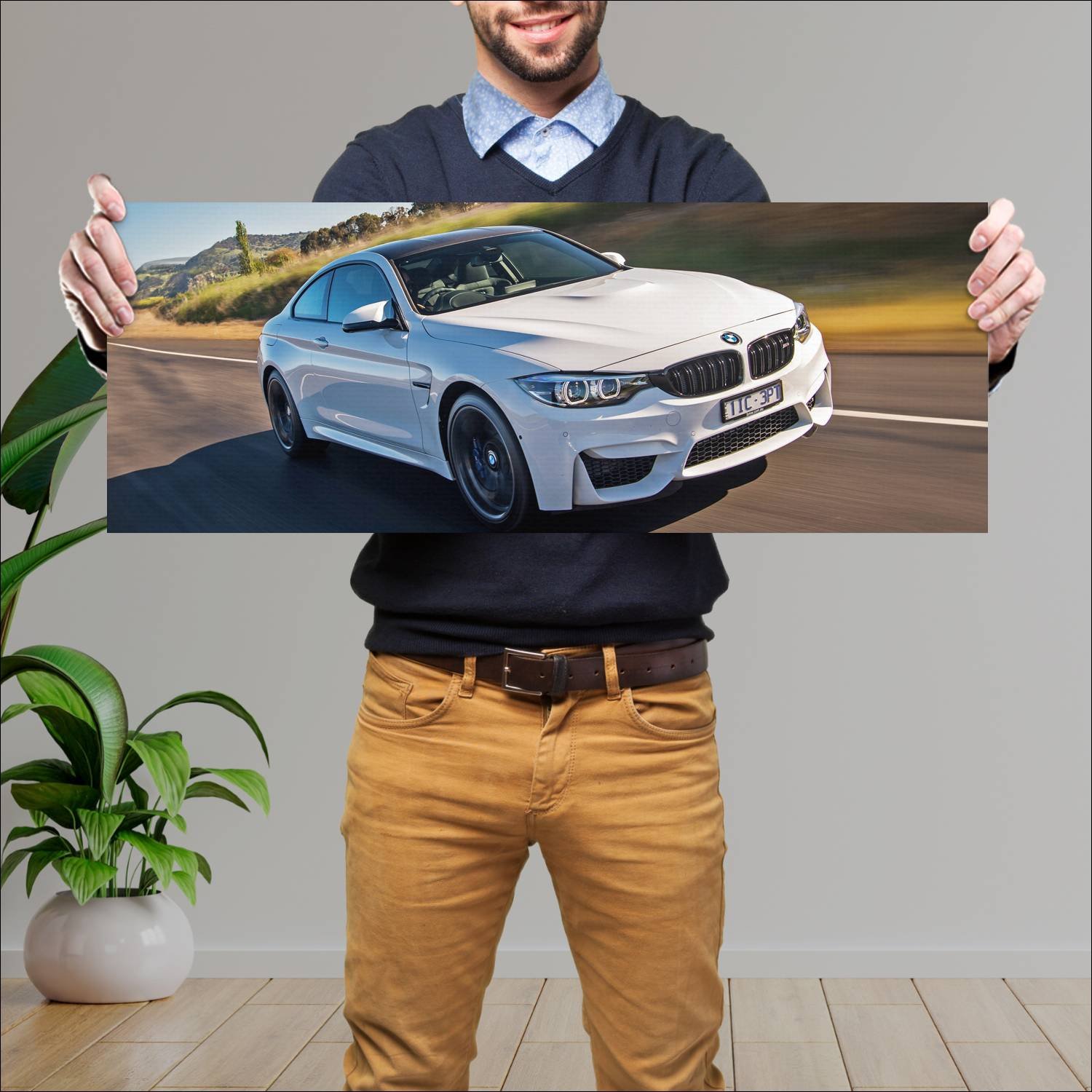 Cuadro grande 30x80cm 2017 bmw m4 coupe pure editi 574 Bmw