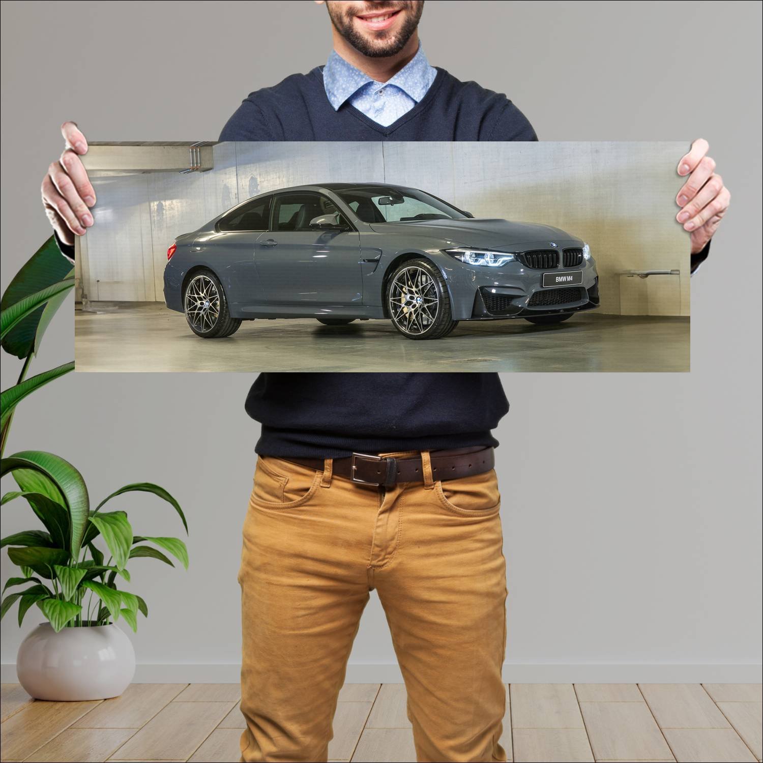 Cuadro grande 30x80cm 2017 bmw m4 coupe telesto 65 575 Bmw