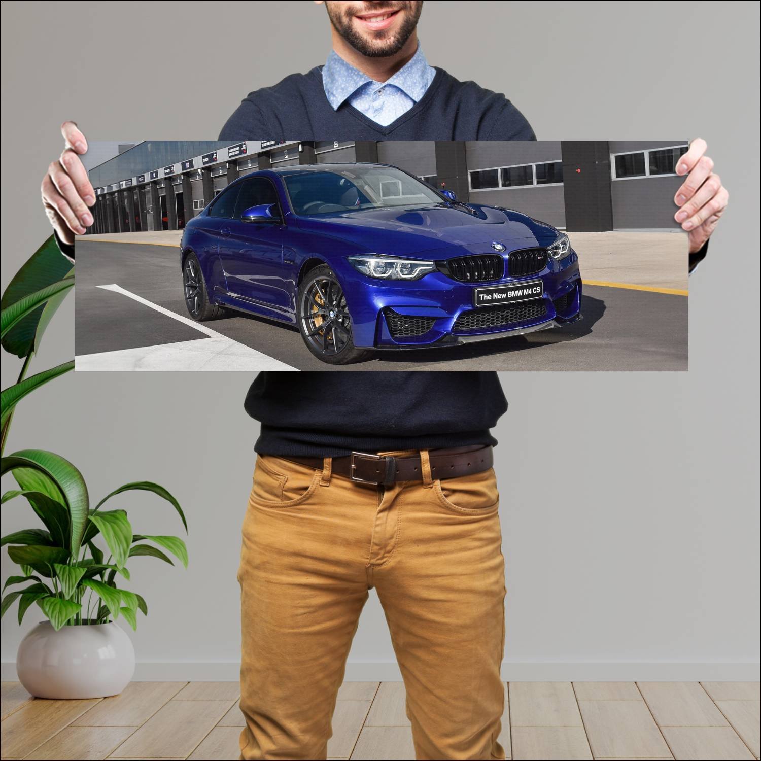 Cuadro grande 30x80cm 2017 bmw m4 cs coupe za Bmw