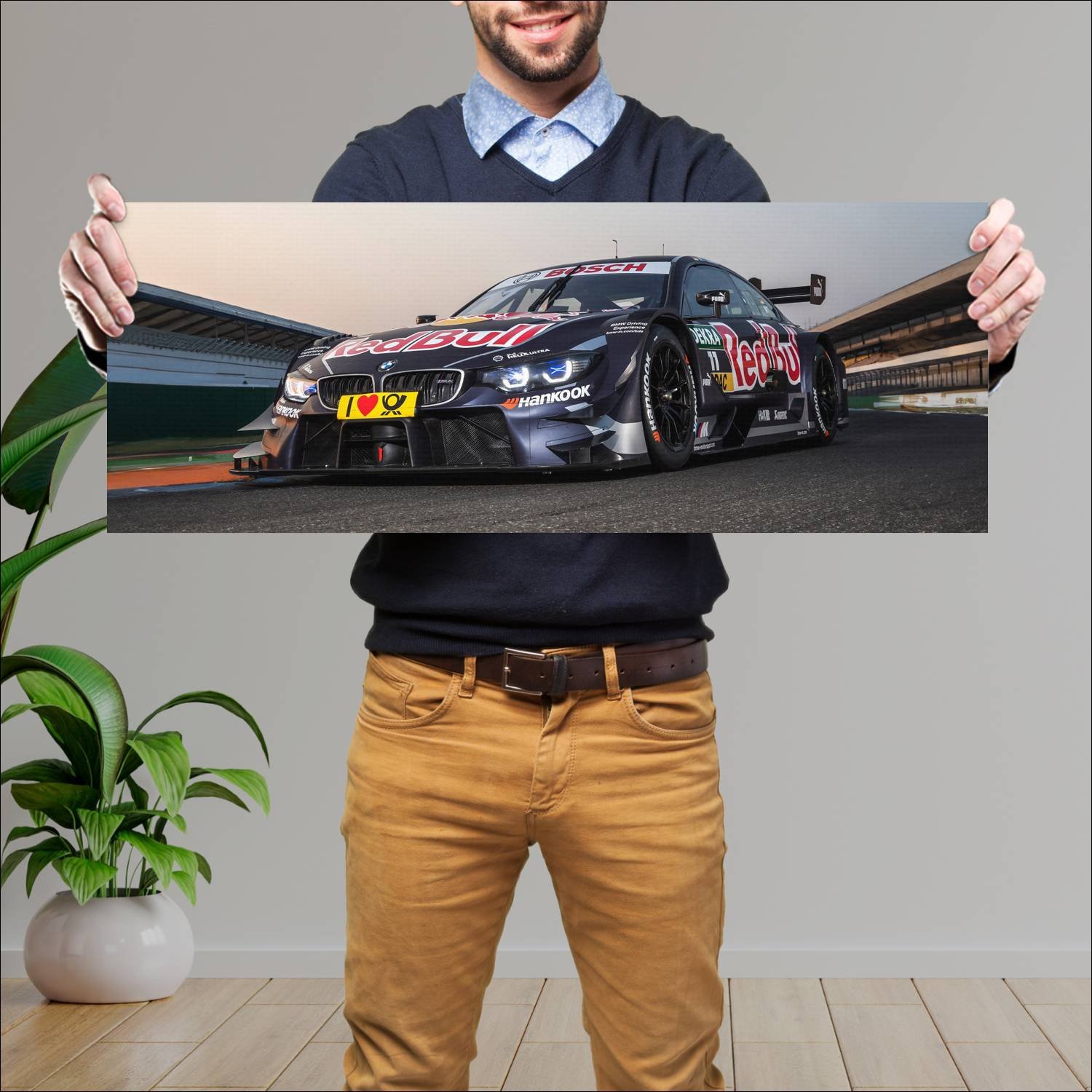 Cuadro grande 30x80cm 2017 bmw m4 dtm auto 577 Bmw