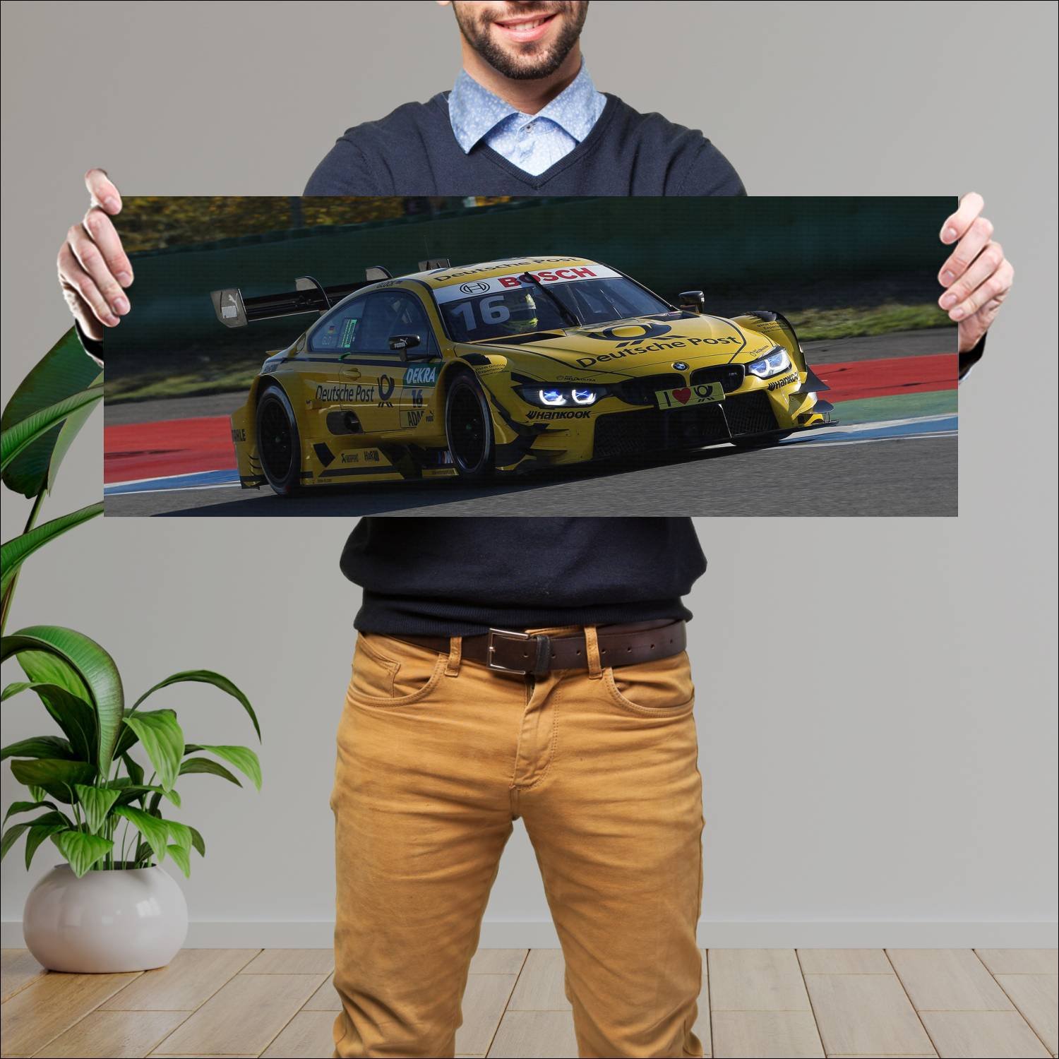 Cuadro grande 30x80cm 2017 bmw m4 dtm auto 578 Bmw
