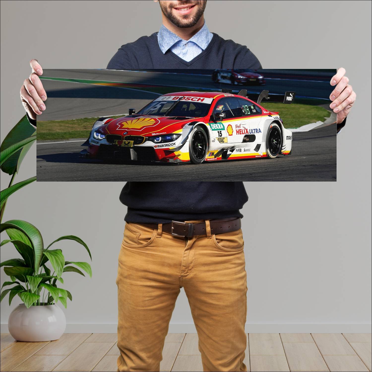 Cuadro grande 30x80cm 2017 bmw m4 dtm auto 579 Bmw