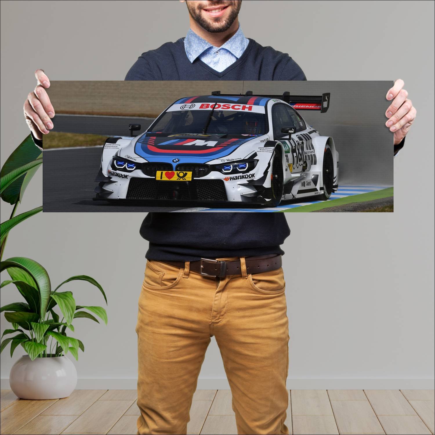 Cuadro grande 30x80cm 2017 bmw m4 dtm auto 580 Bmw