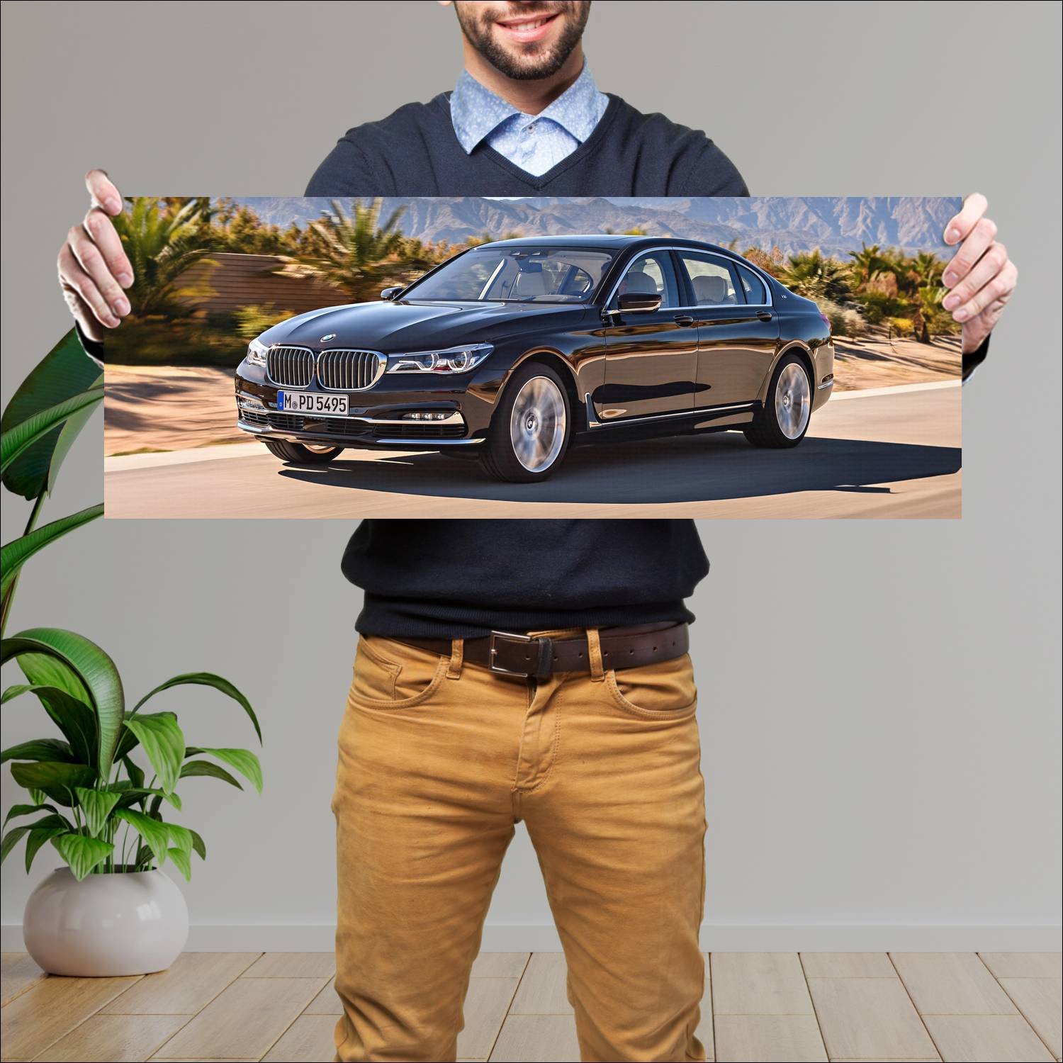 Cuadro grande 30x80cm 2017 bmw m760i excellence lw 586 Bmw