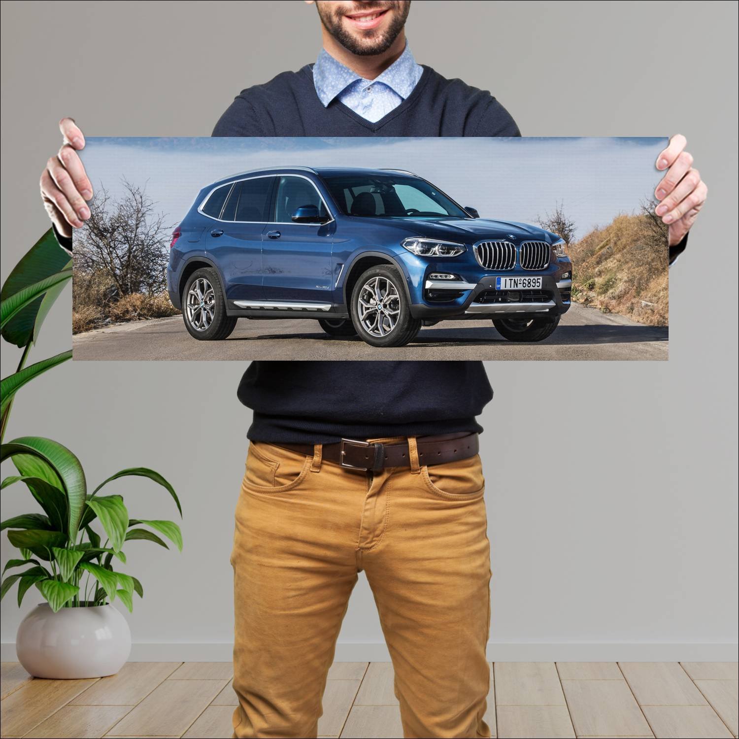 Cuadro grande 30x80cm 2017 bmw x3 auto 590 Bmw