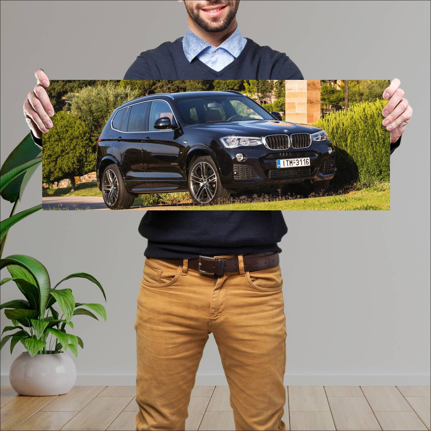 Cuadro grande 30x80cm 2017 bmw x3 m sport limited 591 Bmw