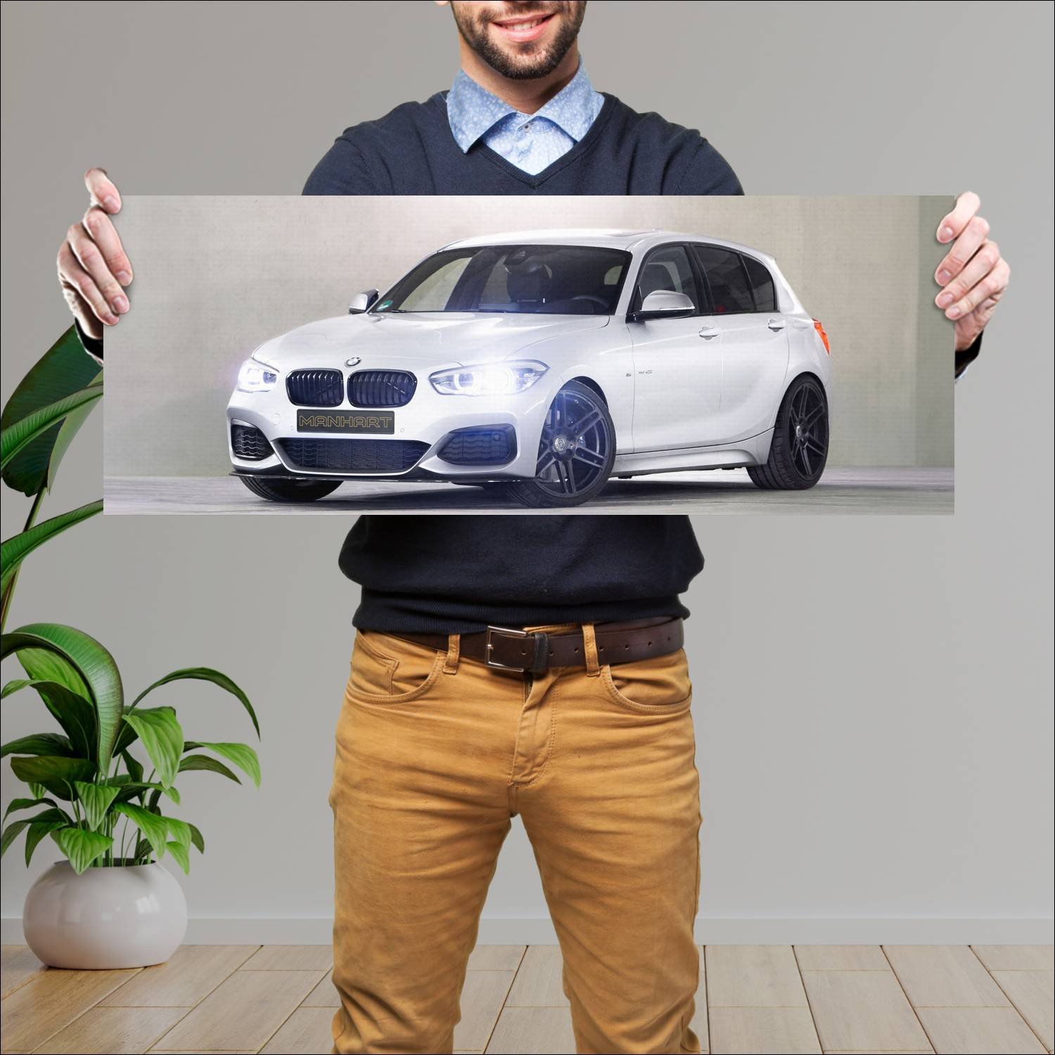 Cuadro grande 30x80cm 2017 manhart mh1 400 auto 598 Bmw