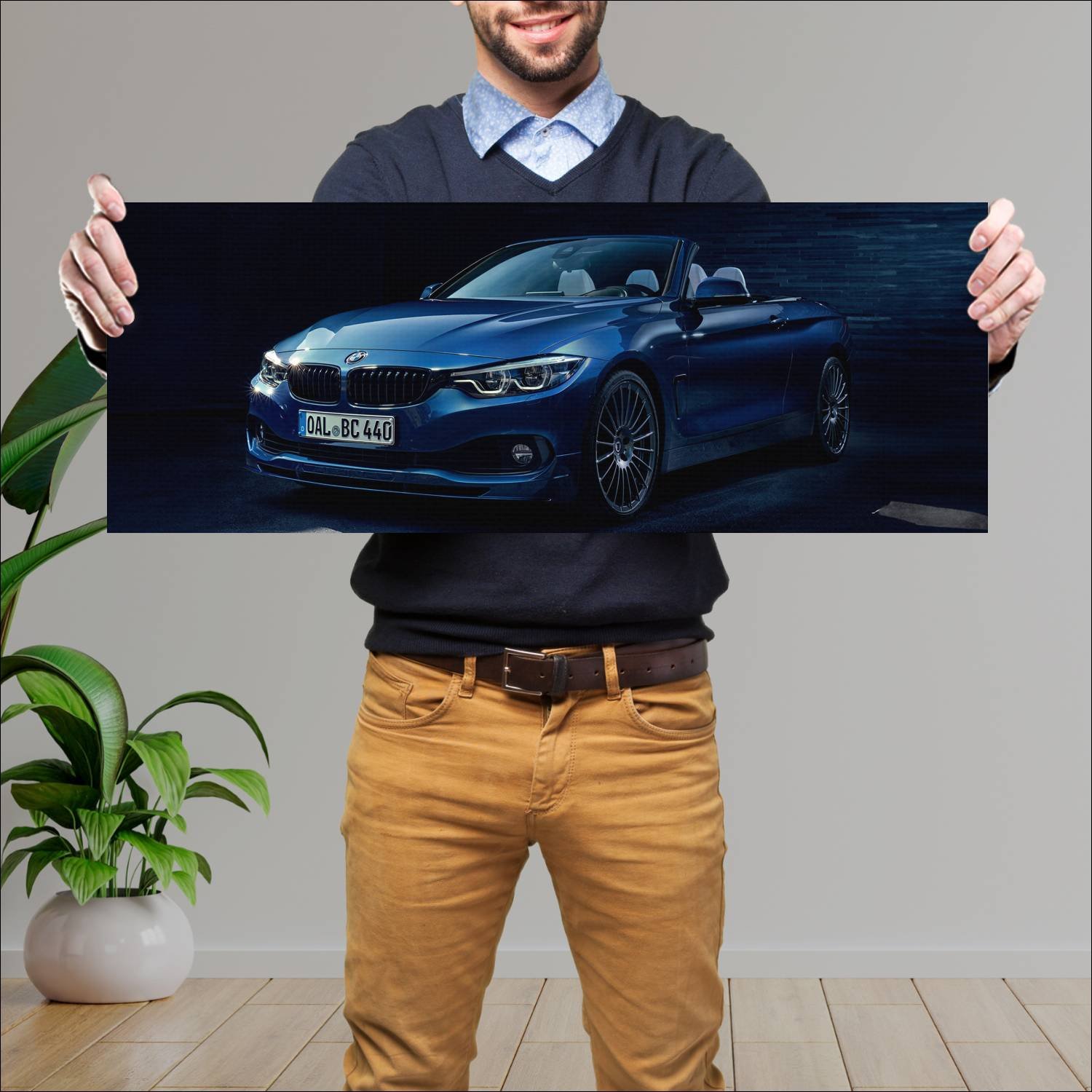 Cuadro grande 30x80cm 2018 alpina b4 s cabrio edit 604 Bmw