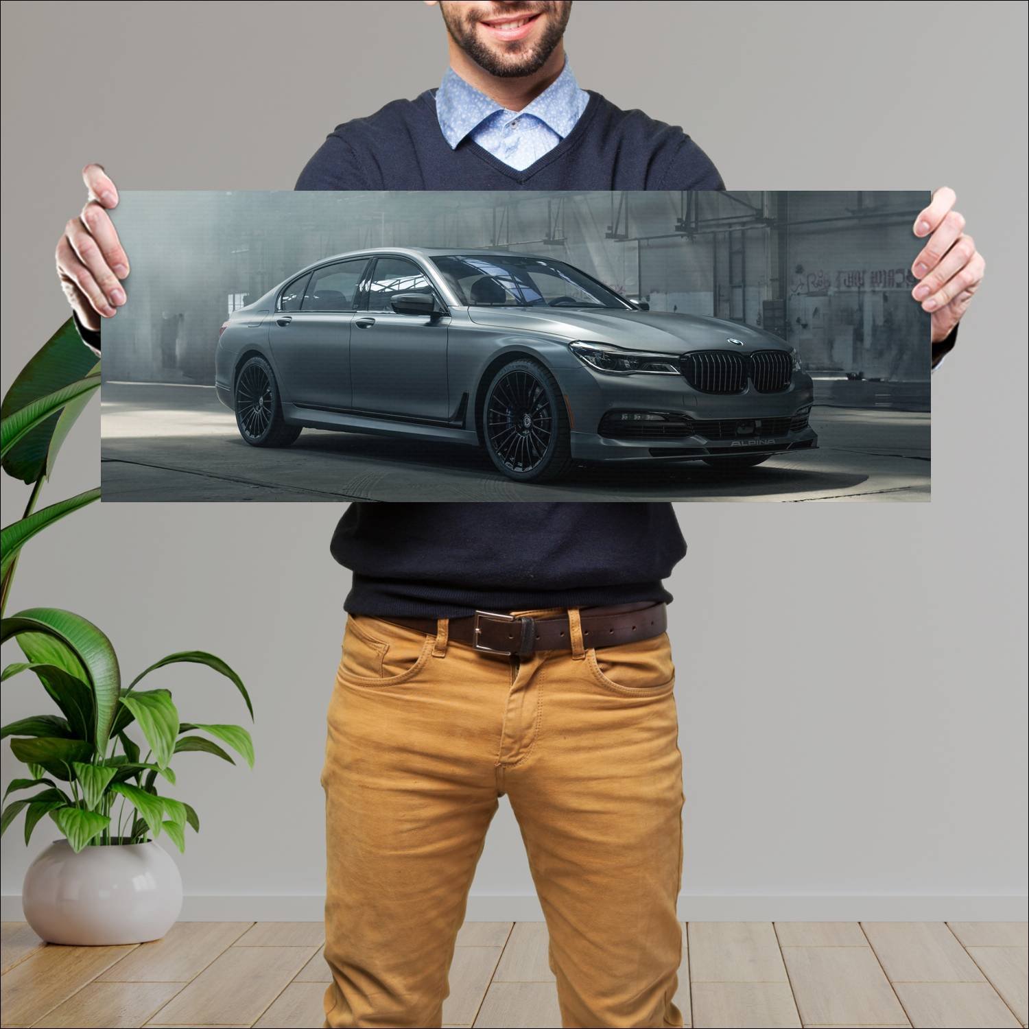 Cuadro grande 30x80cm 2018 alpina b7 exclusive edi 606 Bmw