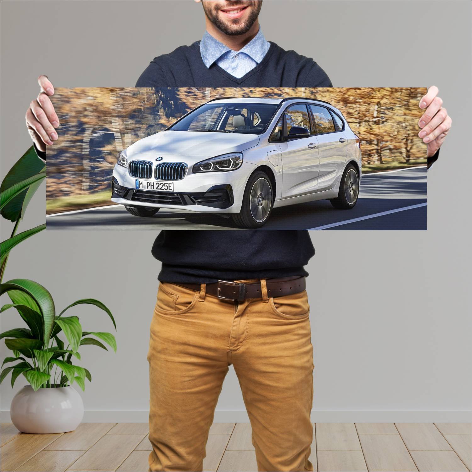 Cuadro grande 30x80cm 2018 bmw 2 series active tou 610 Bmw