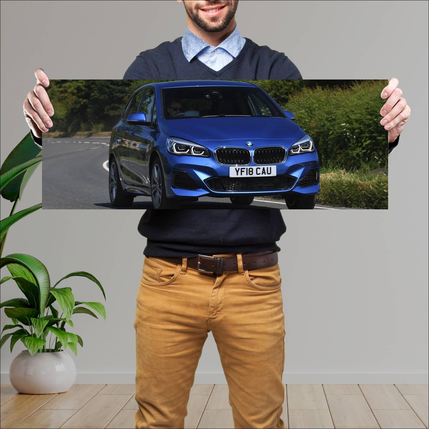 Cuadro grande 30x80cm 2018 bmw 2 series active tou 611 Bmw