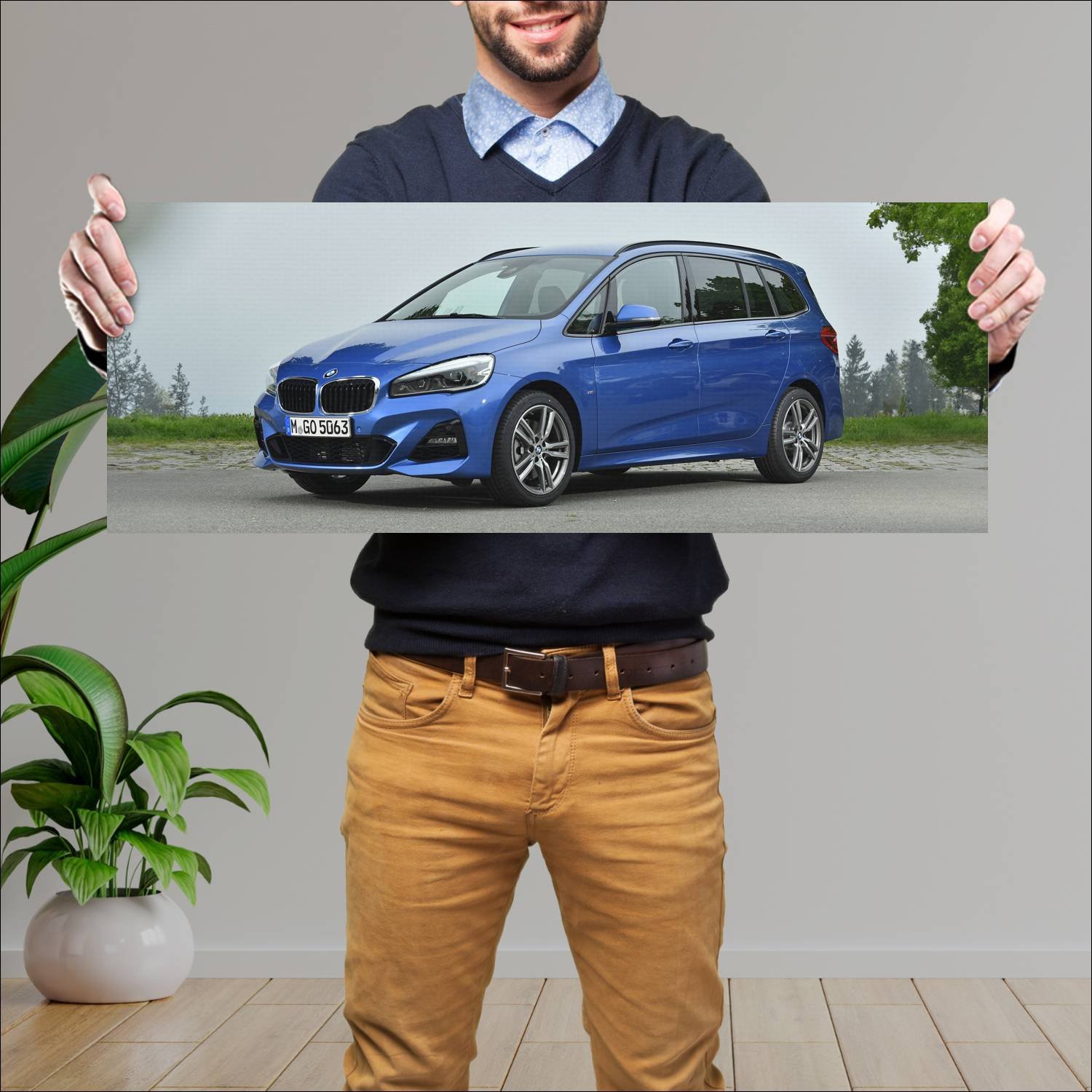 Cuadro grande 30x80cm 2018 bmw 2 series gran toure 612 Bmw