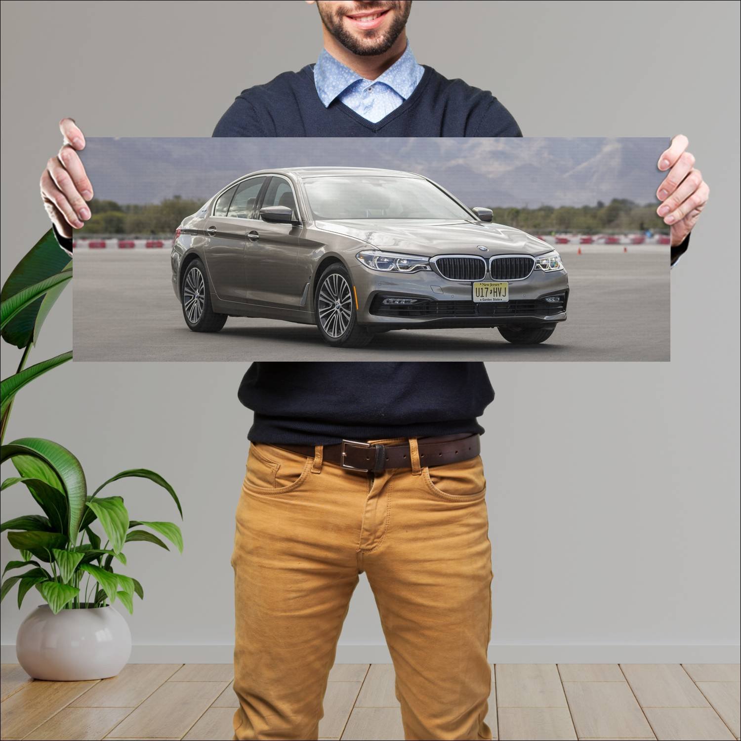 Cuadro grande 30x80cm 2018 bmw 5 series plug in hy 614 Bmw