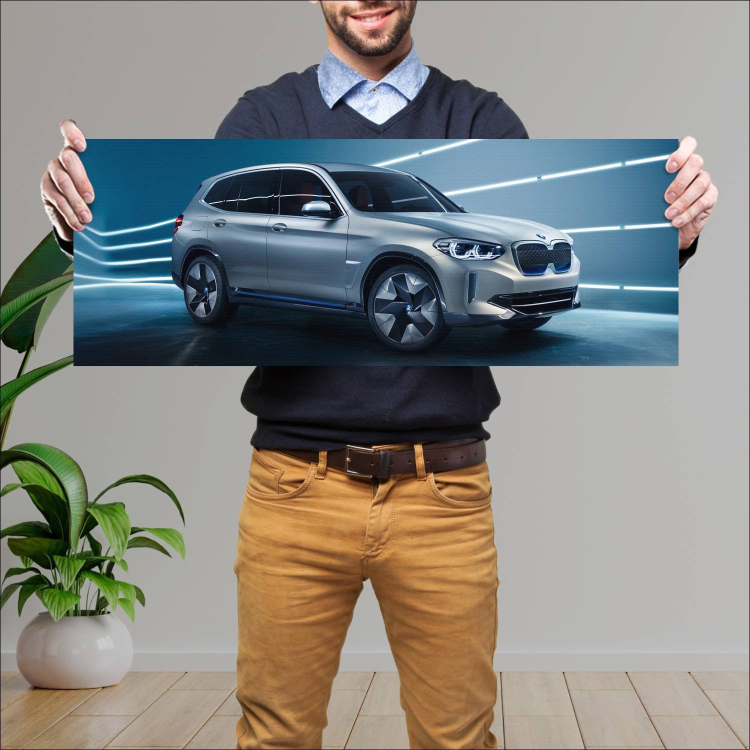 Cuadro grande 30x80cm 2018 bmw concept ix3 auto 615 Bmw