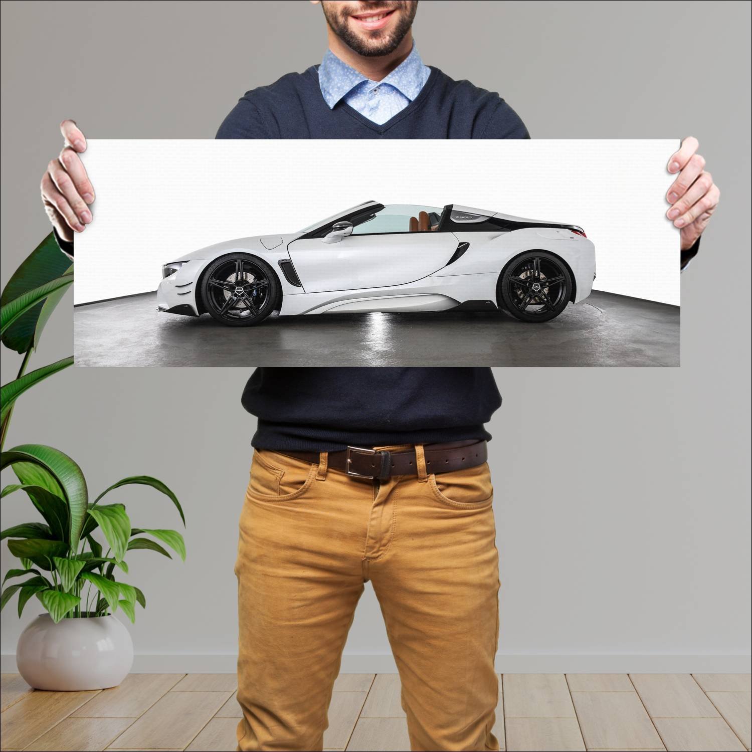 Cuadro grande 30x80cm 2018 bmw i8 roadster by ac s 623 Bmw